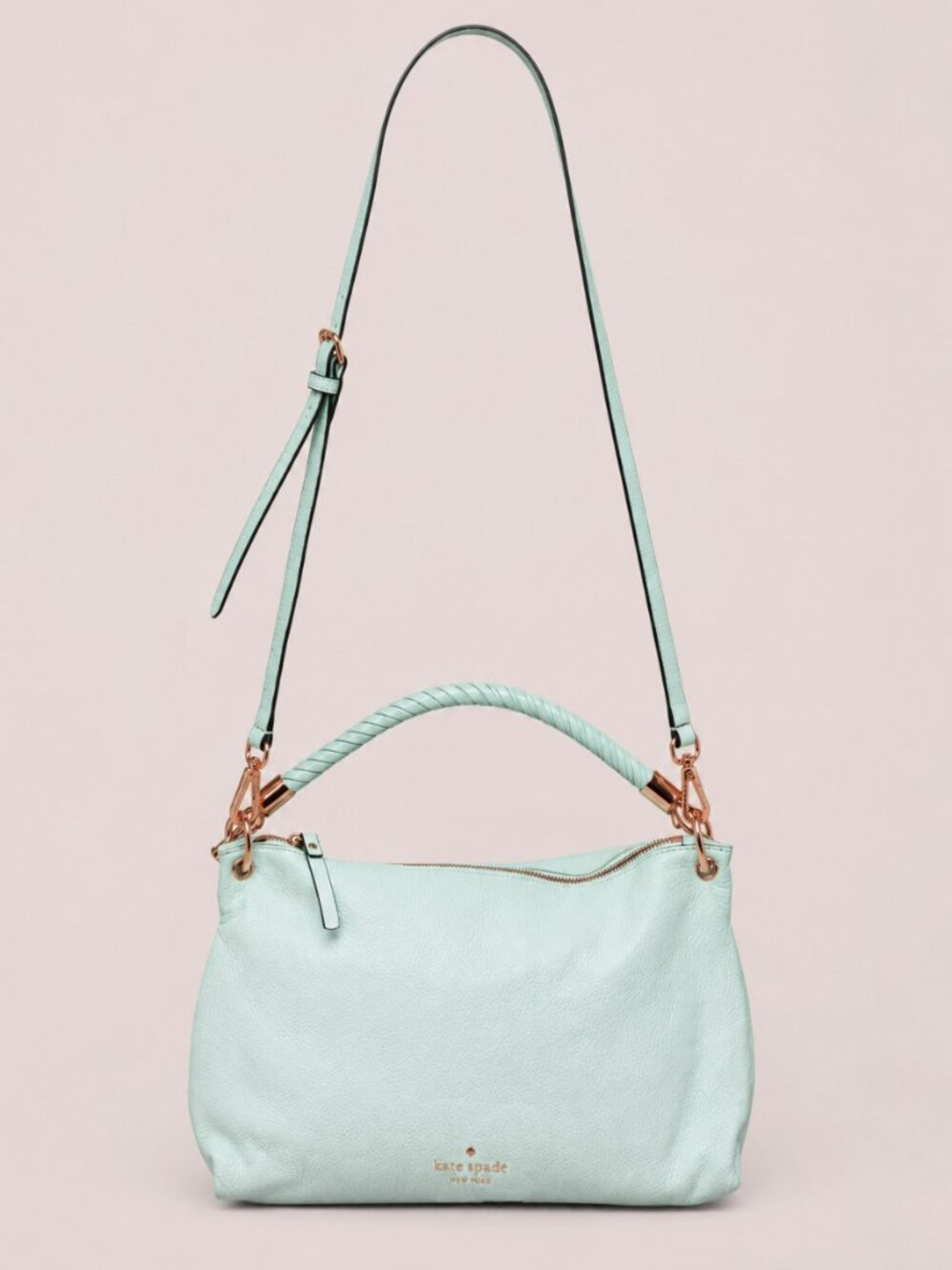 Kate Spade Elliot Place Carmina Pebbled Leather Crossbody Shoulder Bag Mint